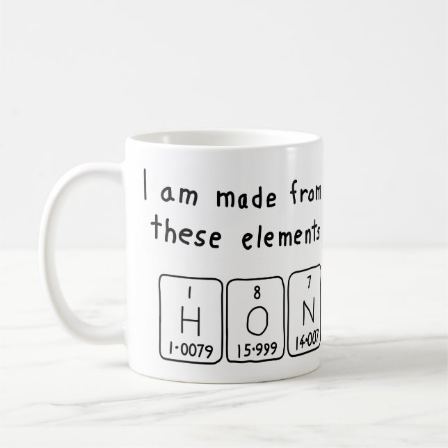 L'honorable mug nom de table périodique (Gauche)
