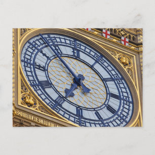 L'horloge de Londres face fermer la carte postale