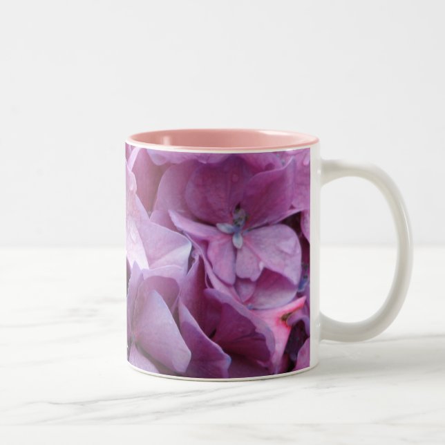 L'hortensia fleurit tasse de café (Droit)