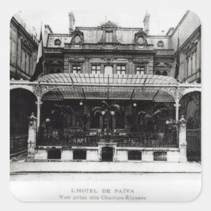 L'Hotel de Paiva on the Champs-Elysees Square Sticker