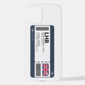 LHR London Boarding Pass - London Ticket iPhone 12 Case