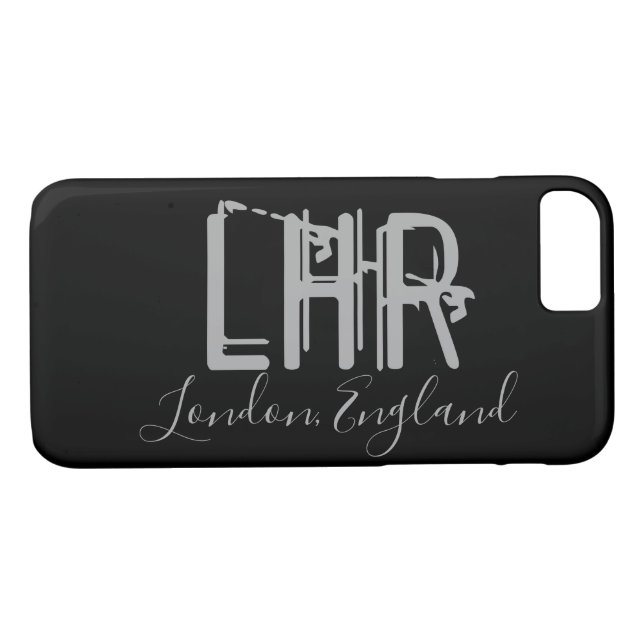 LHR London Heathrow Airport Typography Case-Mate iPhone Case (Back (Horizontal))