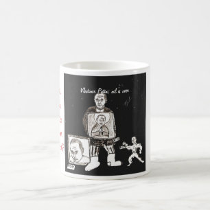 L'huile de Vladimir Poutine est au-dessus de tasse