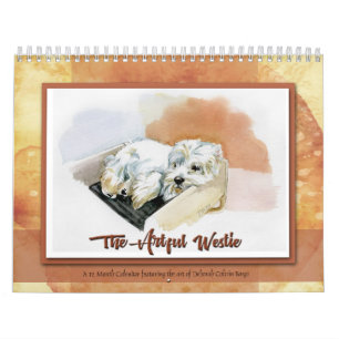 L'humoriste Westie A Calendrier de 12 mois par Bor