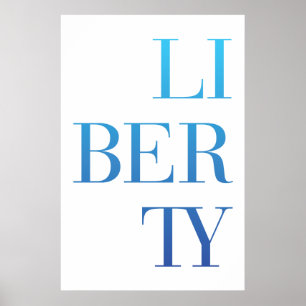LI_BER_TY poster blue