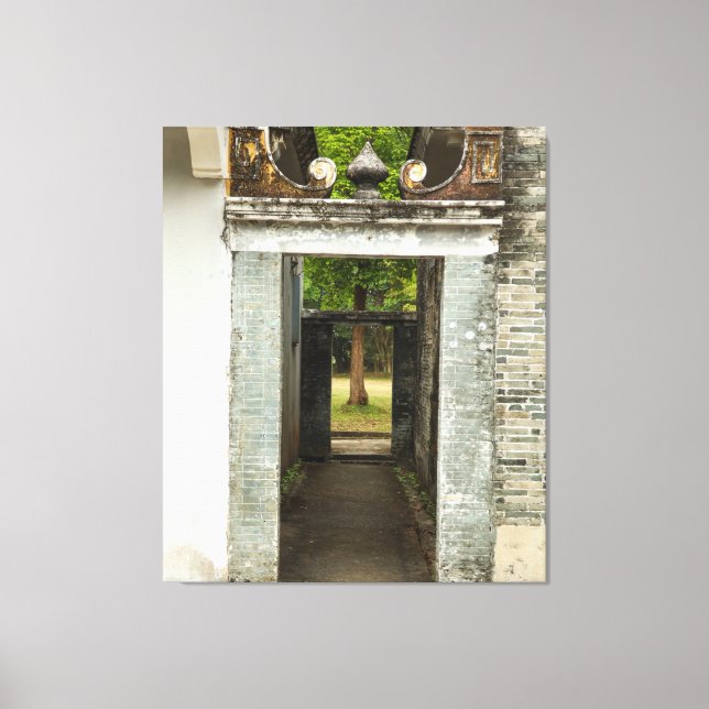 Li Garden Series: Serene Corridor Canvas Print (Front)