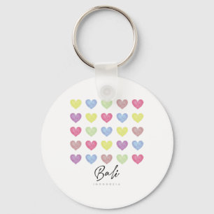 Li Hearts Graphic Keychain
