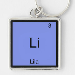 Li - Lila Chemistry Element Symbol Name T-Shirt Keychain