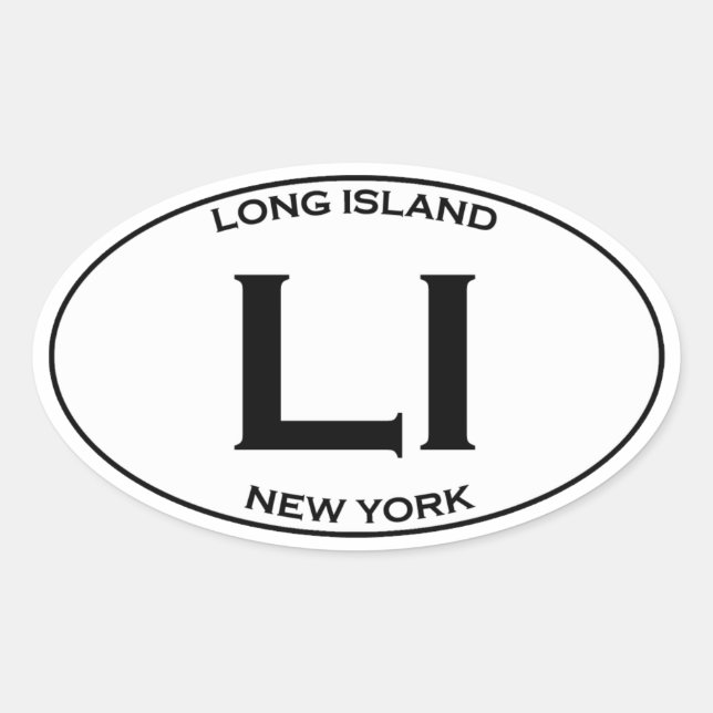 LI - Long Island Oval Logo Oval Sticker (Front)