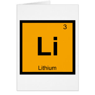 Li - Symbole de table périodique de la chimie du