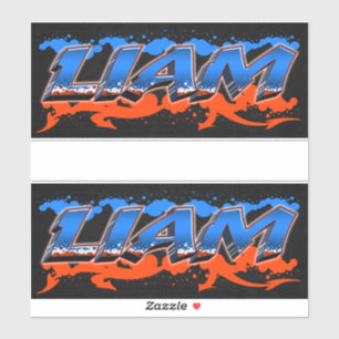 Liam First Name Graffiti Sticker