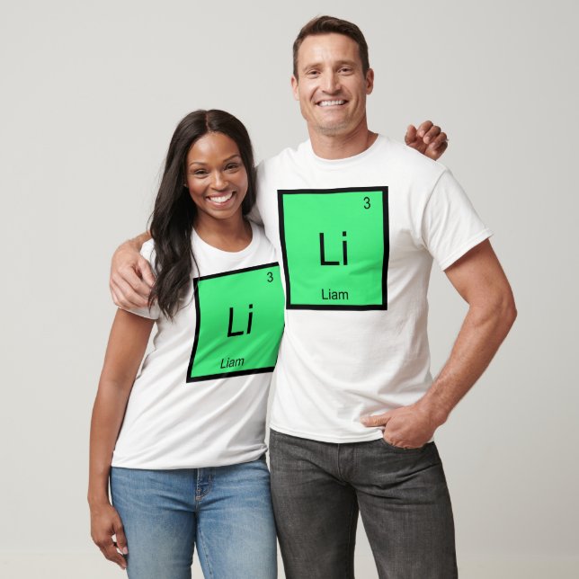 Liam  Name Chemistry Element Periodic Table T-Shirt (Unisex)