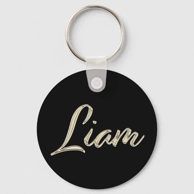 Liam Name whitegold Button Porte-clés (Recto)