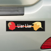 Liar Liar (on black) Bumper Sticker (On Car)