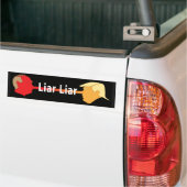 Liar Liar (on black) Bumper Sticker (On Truck)