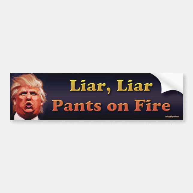 Liar, Liar, pants on fire Bumper Sticker (Front)
