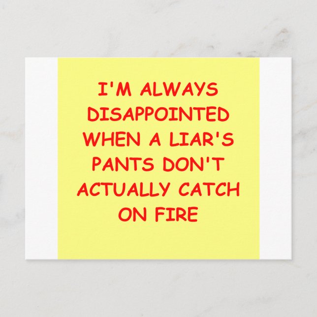 LIARS.png Postcard (Front)