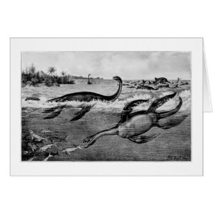 Liassic Plesiosaurs art card