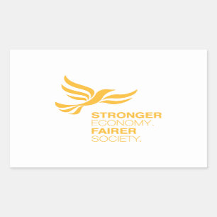 Lib Dems Stronger Economy Fairer Society Sticker