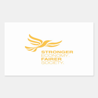 Lib Dems Stronger Economy Fairer Society Sticker