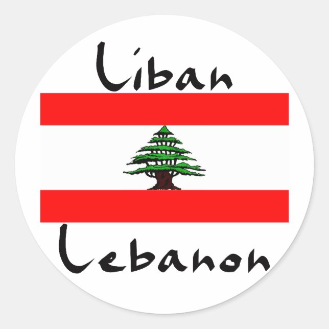 Liban Lebanon Flag  Stickers (Front)