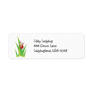 Libby l'étiquette de adresse de coccinelle