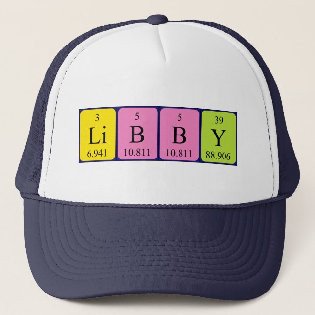 Libby periodic table name hat (Front)
