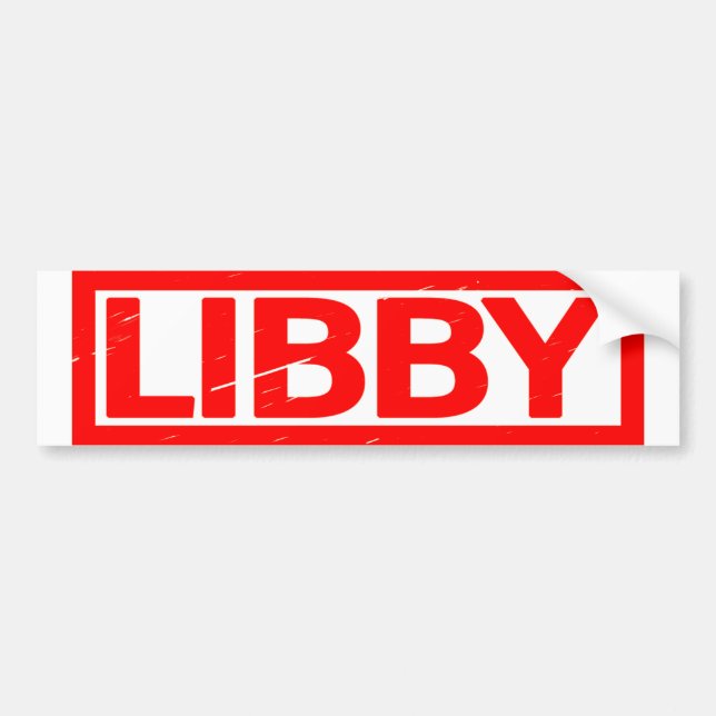 Libby Stamp Bumper Sticker (Front)