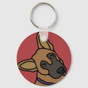 Libby the German Shepherd Dog Cartoon Keychain