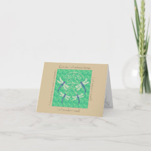 libellule Carte de note blanche Inspiration