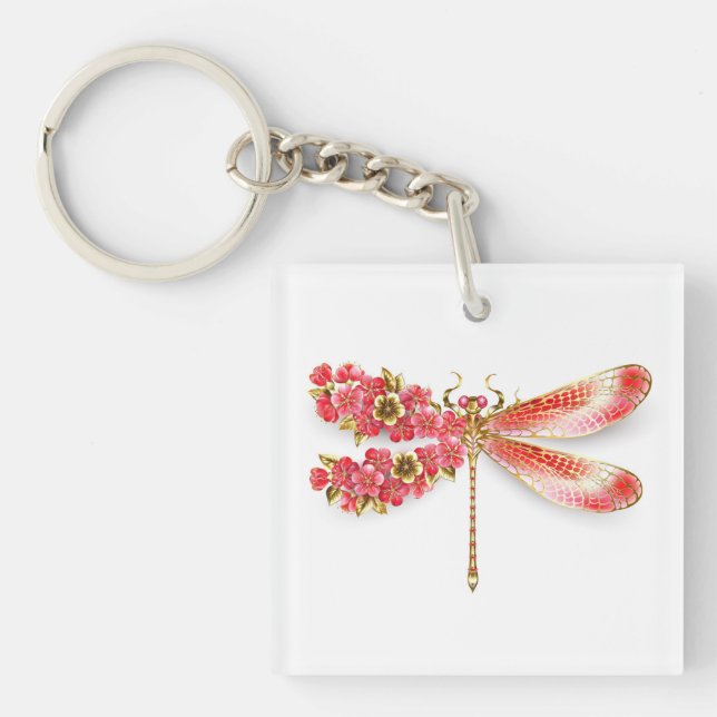 libellule de fleurs avec sakura de bijoux (Devant)