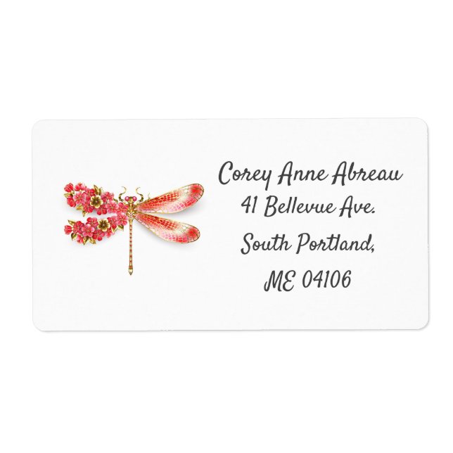 libellule de fleurs avec sakura de bijoux (Devant)