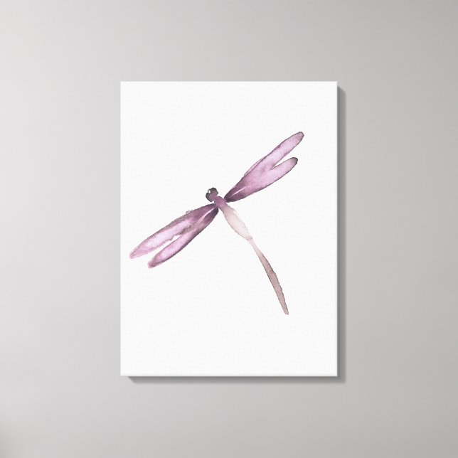 libellules de toile de libellules violettes blanch (Recto)