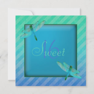 Libellules et invitation de sweet sixteen de
