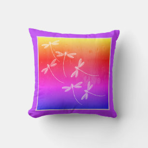 Libellules sur l'eau coussin décoratif