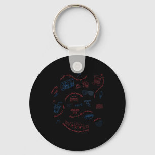 Liberal 4th Of July Patriotic Subtle Coquette Anti Keychain