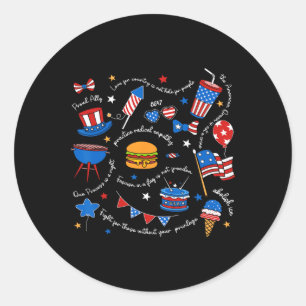 Liberal 4th Of July Subtle Message Resist Trump Pa Classic Round Sticker