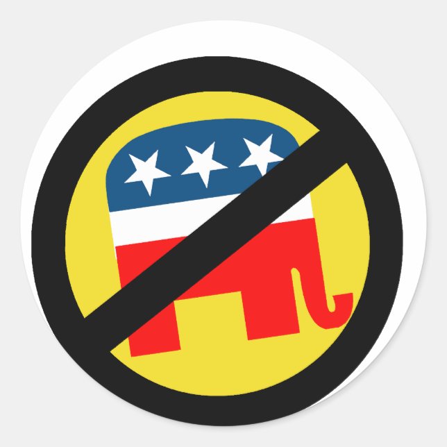 Liberal / Anti-Republican Classic Round Sticker (Front)