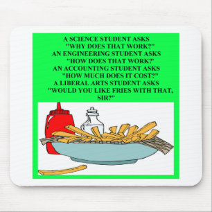 liberal arts science fast food joke mouse pad