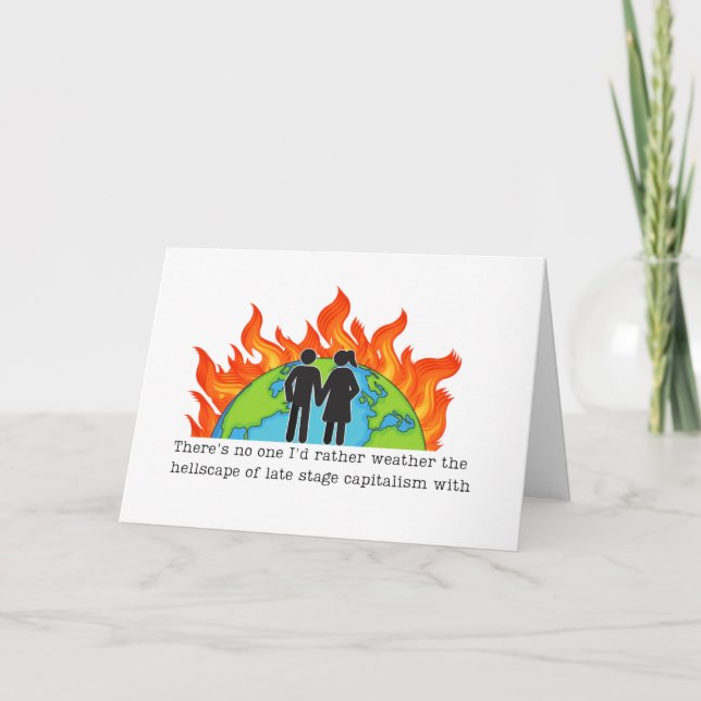 Liberal Humour Valentine's Day Card Capitalism (Front)