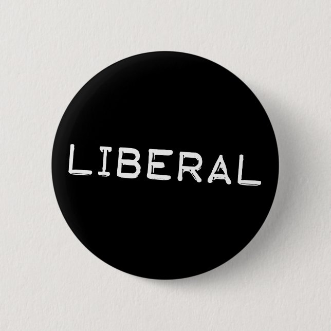 Liberal Label Tape Funny Democrat 2 Inch Round Button (Front)