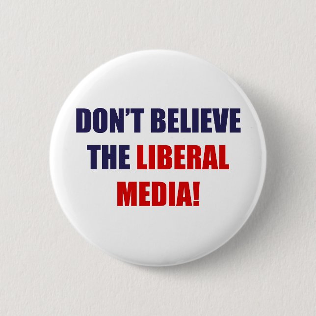 Liberal Media 2 Inch Round Button (Front)