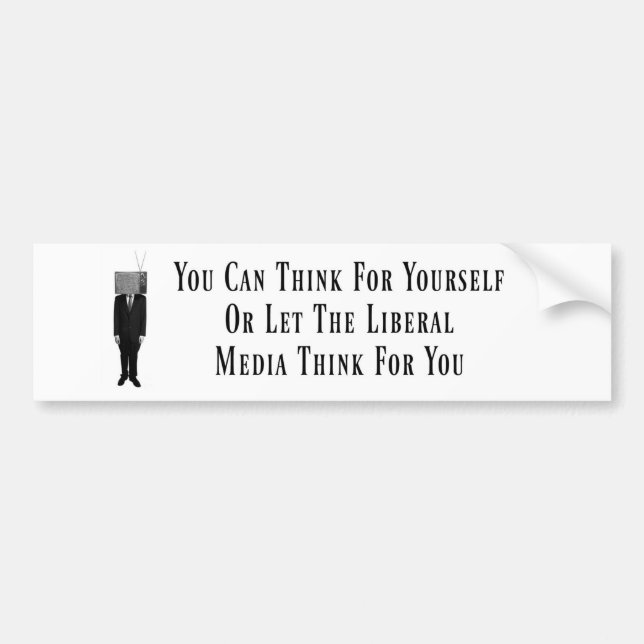 Liberal Media Bumper Sticker (Front)