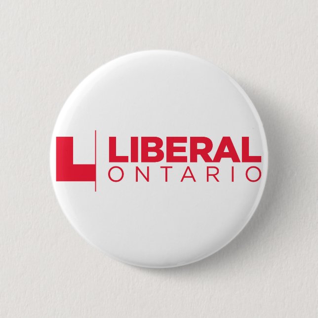 Liberal Ontario Party Logo 2 Inch Round Button (Front)