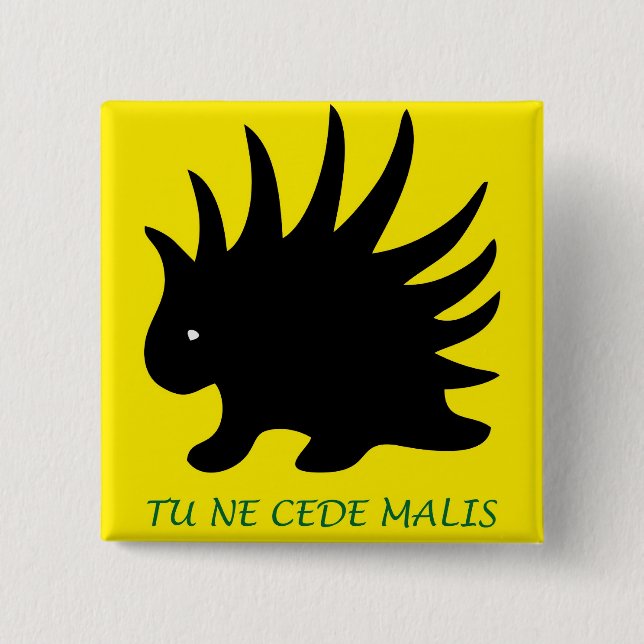 Liberal Porcupine Button- M4 2 Inch Square Button (Front)