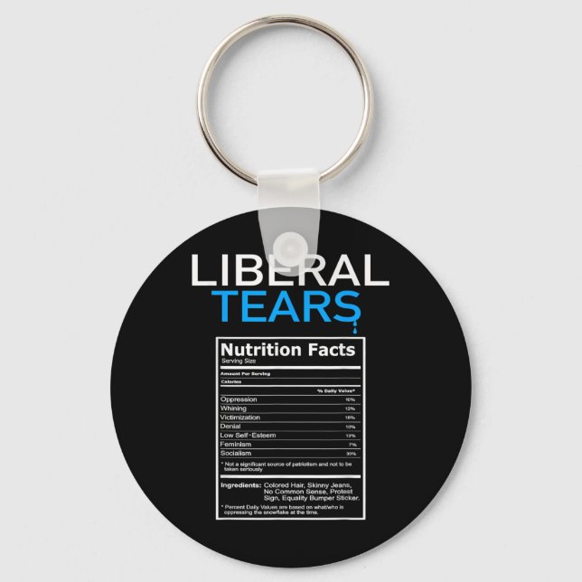 Liberal Tears Anti Liberal Pro Trump Republican Keychain (Front)