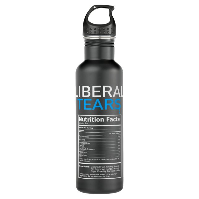 Liberal Tears Anti Liberal Pro Trump Republican.pn 710 Ml Water Bottle (Front)