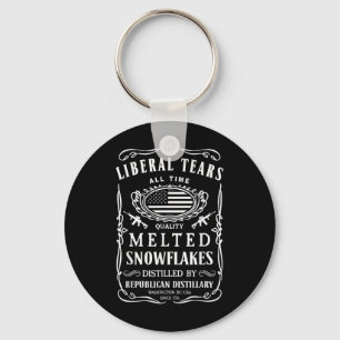 Liberal Tears Shirt Funny Republican Conservative Keychain