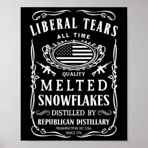 Liberal Tears Shirt Funny Republican Conservative  Poster