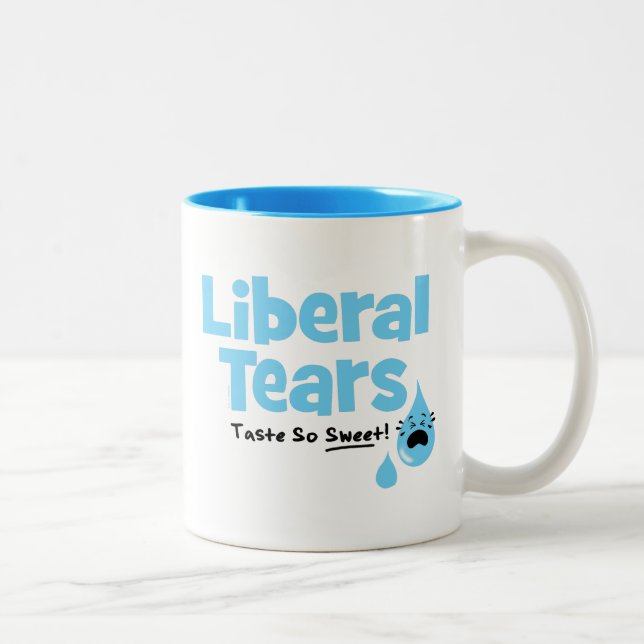 Liberal Tears Taste So Sweet Two-Tone Coffee Mug (Right)